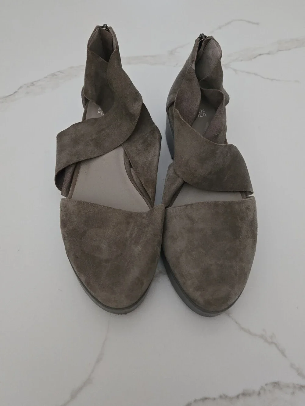 Eileen Fisher Bovery suede wedge platforms size 9.5